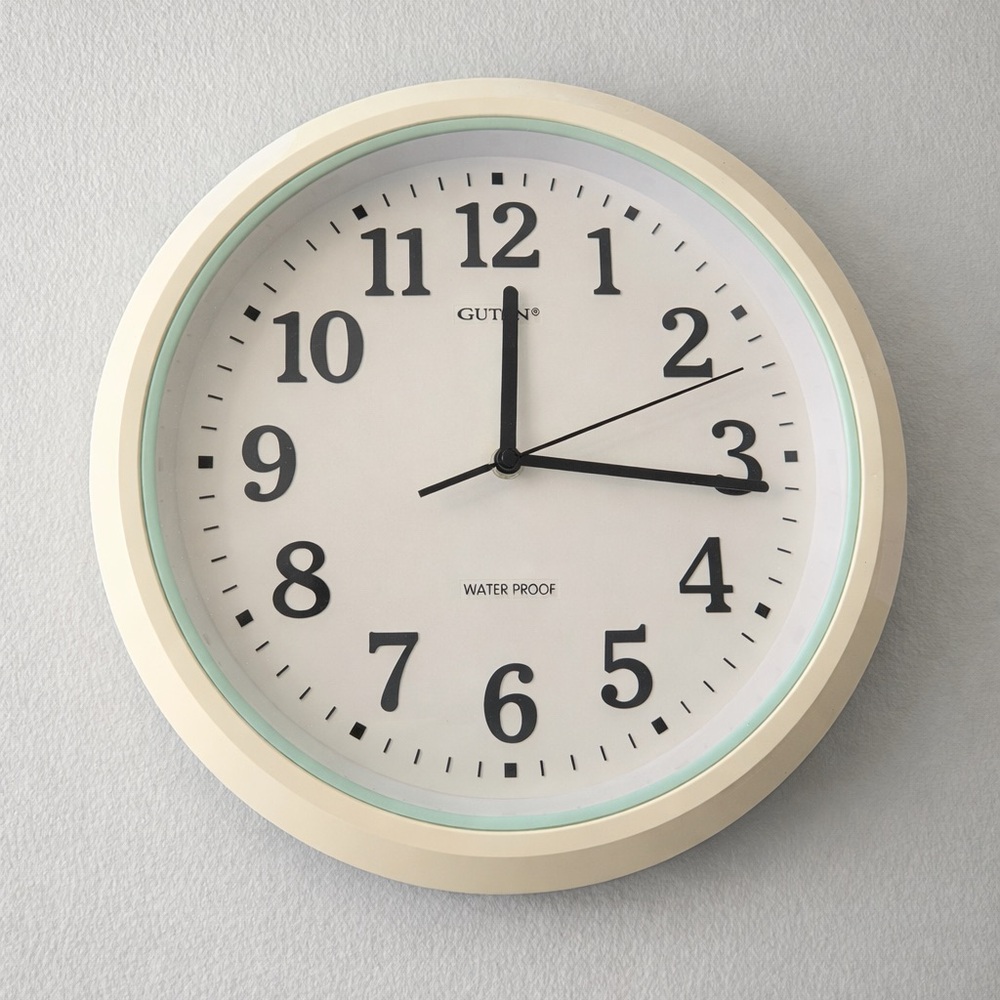 GUTEN Waterproof Wall Clock 12”Modern Indoor Outdoor